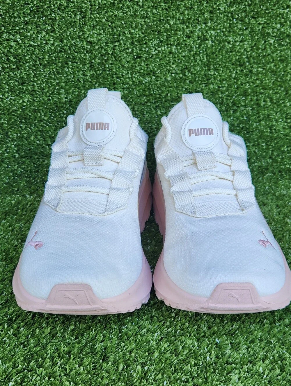 PUMA Pacer Street Running Rose Cream Size 4 Youth Big Girl Casual Sneakers Shoes